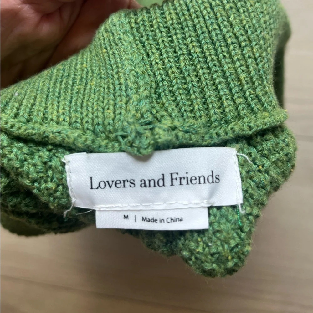 Lovers And Friends Green Textured Knit Shorts with Drawstring Waist Medium - Picture 7 of 7